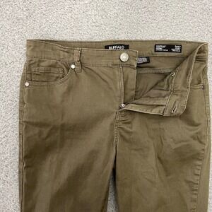 Buffalo David Bitton Daily Skinny Pants Womens 33 Olive Green Excellent Stretch